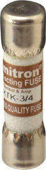 Cooper Bussmann - 600 VAC, 0.75 Amp, Fast-Acting General Purpose Fuse - Fuse Holder Mount, 1-1/2" OAL, 100 at AC kA Rating, 13/32" Diam - Eagle Tool & Supply