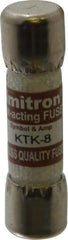 Cooper Bussmann - 600 VAC, 8 Amp, Fast-Acting General Purpose Fuse - Fuse Holder Mount, 1-1/2" OAL, 100 at AC kA Rating, 13/32" Diam - Eagle Tool & Supply