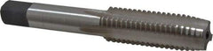 Kennametal - 9/16-12 UNC 4 Flute Bright Finish High Speed Steel Straight Flute Standard Hand Tap - Plug, Right Hand Thread, 3.59" OAL, 1.656" Thread Length, H3 Limit, Oversize - Eagle Tool & Supply