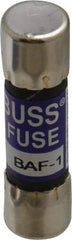 Cooper Bussmann - 250 VAC, 1 Amp, Fast-Acting General Purpose Fuse - Fuse Holder Mount, 1-1/2" OAL, 10 at 125 V kA Rating, 13/32" Diam - Eagle Tool & Supply