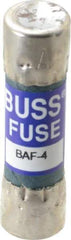 Cooper Bussmann - 250 VAC, 4 Amp, Fast-Acting General Purpose Fuse - Fuse Holder Mount, 1-1/2" OAL, 10 at 125 V kA Rating, 13/32" Diam - Eagle Tool & Supply