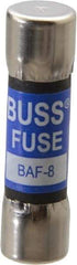 Cooper Bussmann - 250 VAC, 8 Amp, Fast-Acting General Purpose Fuse - Fuse Holder Mount, 1-1/2" OAL, 10 at 125 V kA Rating, 13/32" Diam - Eagle Tool & Supply