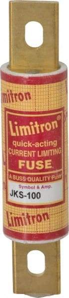 Cooper Bussmann - 600 VAC, 100 Amp, Fast-Acting General Purpose Fuse - Bolt-on Mount, 4-5/8" OAL, 200 (RMS) kA Rating, 1-1/8" Diam - Eagle Tool & Supply