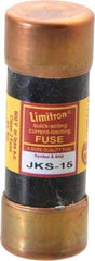 Cooper Bussmann - 600 VAC, 15 Amp, Fast-Acting General Purpose Fuse - Fuse Holder Mount, 2-1/4" OAL, 200 (RMS) kA Rating, 13/16" Diam - Eagle Tool & Supply