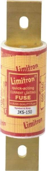 Cooper Bussmann - 600 VAC, 150 Amp, Fast-Acting General Purpose Fuse - Bolt-on Mount, 5-3/4" OAL, 200 (RMS) kA Rating, 1-5/8" Diam - Eagle Tool & Supply