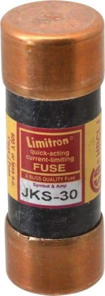 Cooper Bussmann - 600 VAC, 30 Amp, Fast-Acting General Purpose Fuse - Fuse Holder Mount, 2-1/4" OAL, 200 (RMS) kA Rating, 13/16" Diam - Eagle Tool & Supply