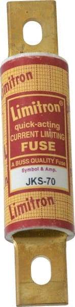 Cooper Bussmann - 600 VAC, 70 Amp, Fast-Acting General Purpose Fuse - Bolt-on Mount, 4-5/8" OAL, 200 (RMS) kA Rating, 1-1/8" Diam - Eagle Tool & Supply