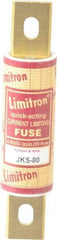 Cooper Bussmann - 600 VAC, 80 Amp, Fast-Acting General Purpose Fuse - Bolt-on Mount, 4-5/8" OAL, 200 (RMS) kA Rating, 1-1/8" Diam - Eagle Tool & Supply