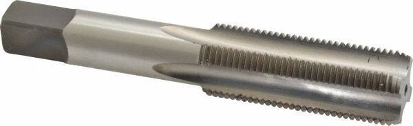 Kennametal - 3/4-16 UNF 3B 4 Flute Bright Finish High Speed Steel Straight Flute Standard Hand Tap - Bottoming, Right Hand Thread, 4-1/4" OAL, 2" Thread Length, H3 Limit, Oversize - Exact Industrial Supply