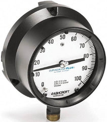 Ashcroft - 6" Dial, 1/4 Thread, 30-0-300 Scale Range, Pressure Gauge - Lower Connection Mount, Accurate to 0.5% of Scale - Eagle Tool & Supply