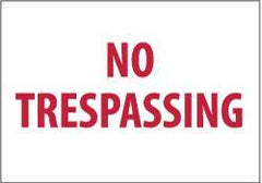 NMC - "Employees Only", 7" Long x 10" Wide, Rigid Plastic Safety Sign - Rectangle, 0.05" Thick, Use for Security & Admittance - Eagle Tool & Supply