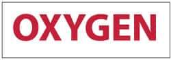 NMC - "Oxygen", 4" Long x 12" Wide, Rigid Plastic Safety Sign - Rectangle, 0.05" Thick, Use for Hazardous Materials - Eagle Tool & Supply