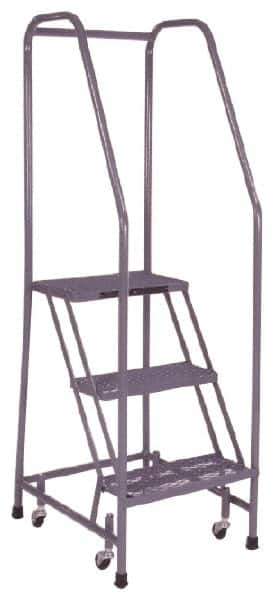 Cotterman - 60" 3 Step Ladder - 350 Lb Capacity, 30" Platform Height, 20" Base Width x 26" Depth, Grip Strut - Eagle Tool & Supply