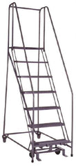 Ballymore - 100" 7 Step Ladder - 350 Lb Capacity, 70" Platform Height, 30" Base Width x 53" Depth, Grip Strut - Eagle Tool & Supply