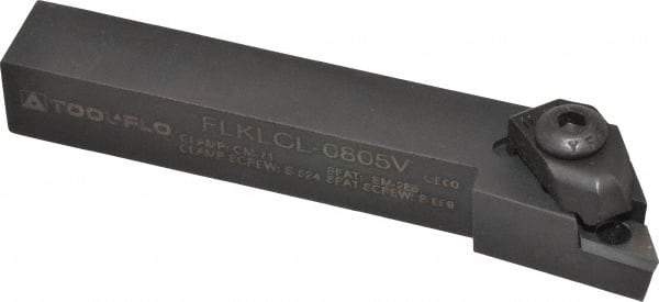 Tool-Flo - FLP..., FLKL External Left Hand Indexable Profiling Toolholder - 1/2" Shank Height x 1/2" Shank Width, 3-1/2" Long - Eagle Tool & Supply