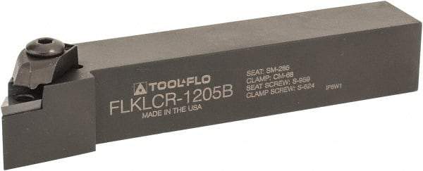 Tool-Flo - FLP..., FLKL External Right Hand Indexable Profiling Toolholder - 3/4" Shank Height x 3/4" Shank Width, 4-1/2" Long - Eagle Tool & Supply