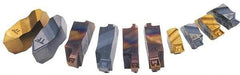 Tool-Flo - 3178FLG Grade GP3, 4.52mm Cutting Width Carbide Grooving Insert - 4.57mm Max Depth of Cut, Right Hand, 0.005 to 0.01" Corner Radius, TiN Finish - Eagle Tool & Supply