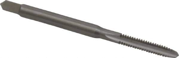 Made in USA - #4-40 UNC 2B/3B 2 Flute Bright Finish Solid Carbide Straight Flute Standard Hand Tap - Plug, Right Hand Thread, 1-7/8" OAL, 9/16" Thread Length, H2 Limit, Oversize - Eagle Tool & Supply