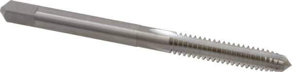 Made in USA - #10-24 UNC 2B/3B 4 Flute Bright Finish Solid Carbide Straight Flute Standard Hand Tap - Plug, Right Hand Thread, 2-3/8" OAL, 7/8" Thread Length, H3 Limit, Oversize - Eagle Tool & Supply