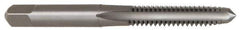 Made in USA - 1/4-20 UNC 3B 4 Flute Bright Finish Solid Carbide Straight Flute Standard Hand Tap - Plug, Right Hand Thread, 2-1/2" OAL, 1" Thread Length, H3 Limit, Oversize - Eagle Tool & Supply