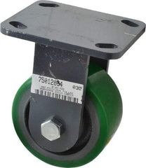 Hamilton - 4" Diam x 2" Wide x 5-5/8" OAH Top Plate Mount Rigid Caster - Polyurethane, 750 Lb Capacity, Precision Sealed Bearing, 4 x 4-1/2" Plate - Eagle Tool & Supply
