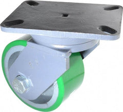 Hamilton - 6" Diam x 3" Wide x 8" OAH Top Plate Mount Swivel Caster - Polyurethane, 2,200 Lb Capacity, Precision Sealed Bearing, 5-1/4 x 7-1/4" Plate - Eagle Tool & Supply