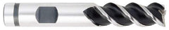 OSG - 3/4", 1-5/8" LOC, 3/4" Shank Diam, 3-7/8" OAL, 3 Flute, Powdered Metal Square End Mill - Single End, Uncoated, Spiral Flute, 50° Helix, Centercutting, Right Hand Cut, Right Hand Flute, Series 660 - Eagle Tool & Supply