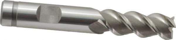 OSG - 1/2", 1-1/4" LOC, 1/2" Shank Diam, 3-1/4" OAL, 3 Flute, Powdered Metal Square End Mill - Single End, Uncoated, Spiral Flute, 50° Helix, Centercutting, Right Hand Cut, Right Hand Flute, Series 660 - Eagle Tool & Supply