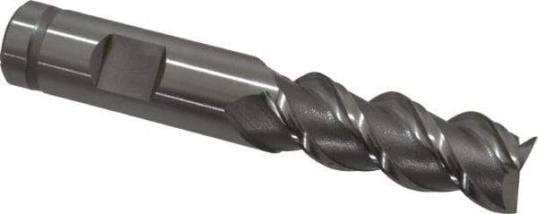 OSG - 5/8", 1-5/8" LOC, 5/8" Shank Diam, 3-3/4" OAL, 3 Flute, Powdered Metal Square End Mill - Single End, Uncoated, Spiral Flute, 50° Helix, Centercutting, Right Hand Cut, Right Hand Flute, Series 660 - Eagle Tool & Supply
