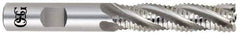 OSG - 5/8" Diam, Coarse Pitch, 2" LOC, 4 Flute Cobalt Corner Chamfer Roughing End Mill - Uncoated, 4-1/8" OAL, 5/8" Shank Diam, Single End, Centercutting, 30° Helix - Eagle Tool & Supply