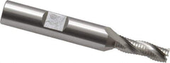 OSG - 1/4" Diam, Fine Pitch, 3/4" LOC, 3 Flute Cobalt Roughing Square End Mill - Uncoated, 2-1/2" OAL, 3/8" Shank Diam, Single End, 30° Helix - Eagle Tool & Supply