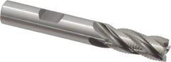 OSG - 3/8" Diam, Fine Pitch, 7/8" LOC, 4 Flute Cobalt Roughing Square End Mill - Uncoated, 2-5/8" OAL, 3/8" Shank Diam, Single End, 30° Helix - Eagle Tool & Supply