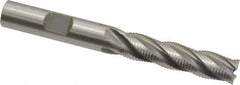 OSG - 3/8" Diam, Fine Pitch, 1-1/2" LOC, 4 Flute Cobalt Roughing Square End Mill - Uncoated, 3-1/4" OAL, 3/8" Shank Diam, Single End, 30° Helix - Eagle Tool & Supply