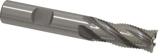 OSG - 1/2" Diam, Fine Pitch, 1-1/4" LOC, 4 Flute Cobalt Roughing Square End Mill - Uncoated, 3-1/4" OAL, 1/2" Shank Diam, Single End, 30° Helix - Eagle Tool & Supply