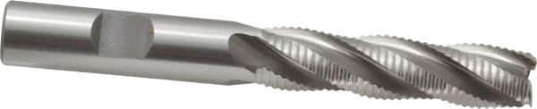 OSG - 1/2" Diam, Fine Pitch, 2" LOC, 4 Flute Cobalt Roughing Square End Mill - Uncoated, 4" OAL, 1/2" Shank Diam, Single End, 30° Helix - Eagle Tool & Supply