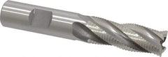 OSG - 5/8" Diam, Fine Pitch, 1-5/8" LOC, 4 Flute Cobalt Roughing Square End Mill - Uncoated, 3-3/4" OAL, 5/8" Shank Diam, Single End, 30° Helix - Eagle Tool & Supply
