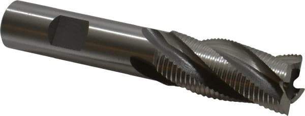 OSG - 3/4" Diam, Fine Pitch, 1-5/8" LOC, 4 Flute Cobalt Roughing Square End Mill - Uncoated, 3-7/8" OAL, 5/8" Shank Diam, Single End, 30° Helix - Eagle Tool & Supply