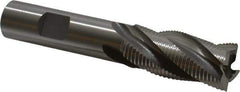 OSG - 3/4" Diam, Fine Pitch, 1-5/8" LOC, 4 Flute Cobalt Roughing Square End Mill - Uncoated, 3-7/8" OAL, 5/8" Shank Diam, Single End, 30° Helix - Eagle Tool & Supply