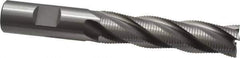 OSG - 3/4" Diam, Fine Pitch, 3" LOC, 4 Flute Cobalt Roughing Square End Mill - Uncoated, 5-1/4" OAL, 3/4" Shank Diam, Single End, 30° Helix - Eagle Tool & Supply