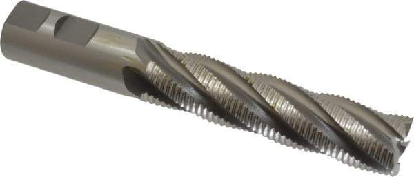 OSG - 7/8" Diam, Fine Pitch, 3-1/2" LOC, 5 Flute Cobalt Roughing Square End Mill - Uncoated, 5-3/4" OAL, 7/8" Shank Diam, Single End, 30° Helix - Eagle Tool & Supply