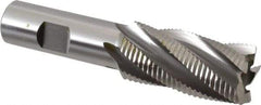 OSG - 1" Diam, Fine Pitch, 2" LOC, 5 Flute Cobalt Roughing Square End Mill - Uncoated, 4-1/4" OAL, 3/4" Shank Diam, Single End, Centercutting, 30° Helix - Eagle Tool & Supply