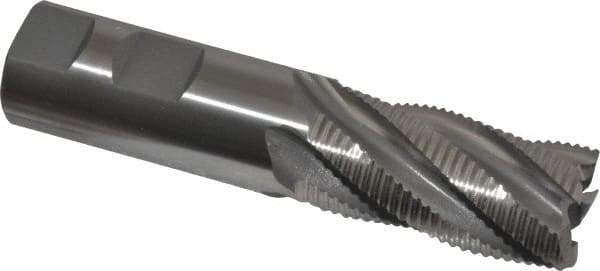 OSG - 1" Diam, Fine Pitch, 2" LOC, 5 Flute Cobalt Roughing Square End Mill - Uncoated, 4-1/2" OAL, 1" Shank Diam, Single End, Centercutting, 30° Helix - Eagle Tool & Supply