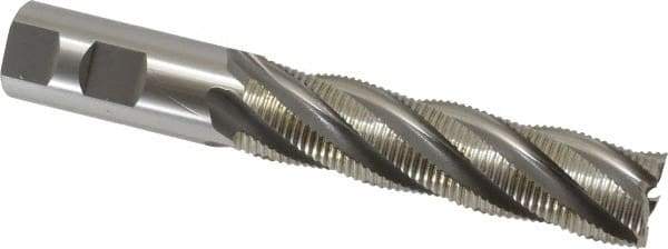 OSG - 1" Diam, Fine Pitch, 4" LOC, 5 Flute Cobalt Roughing Square End Mill - Uncoated, 6-1/2" OAL, 1" Shank Diam, Single End, 30° Helix - Eagle Tool & Supply