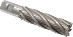 OSG - 1-1/2" Diam, Fine Pitch, 5" LOC, 6 Flute Cobalt Roughing Square End Mill - Uncoated, 7-1/2" OAL, 1-1/4" Shank Diam, Single End, 30° Helix - Eagle Tool & Supply