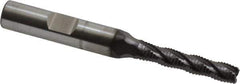 OSG - 1/4" Diam, Fine Pitch, 1-1/4" LOC, 4 Flute Cobalt Roughing Square End Mill - TiAlN Finish, 3-1/16" OAL, 3/8" Shank Diam, Single End, 30° Helix - Eagle Tool & Supply
