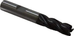 OSG - 3/8" Diam, Fine Pitch, 7/8" LOC, 4 Flute Cobalt Roughing Square End Mill - TiAlN Finish, 2-5/8" OAL, 3/8" Shank Diam, Single End, 30° Helix - Eagle Tool & Supply