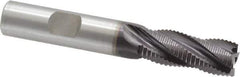 OSG - 1/2" Diam, Fine Pitch, 1-1/4" LOC, 4 Flute Cobalt Roughing Square End Mill - TiAlN Finish, 3-1/4" OAL, 1/2" Shank Diam, Single End, 30° Helix - Eagle Tool & Supply