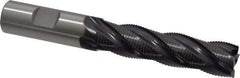 OSG - 3/4" Diam, Fine Pitch, 3" LOC, 4 Flute Cobalt Roughing Square End Mill - TiAlN Finish, 5-1/4" OAL, 3/4" Shank Diam, Single End, 30° Helix - Eagle Tool & Supply