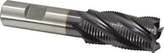 OSG - 1" Diam, Fine Pitch, 2" LOC, 5 Flute Cobalt Roughing Square End Mill - TiAlN Finish, 4-1/2" OAL, 3/4" Shank Diam, Single End, 30° Helix - Eagle Tool & Supply