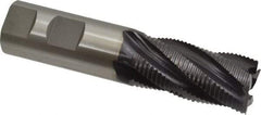 OSG - 1" Diam, Fine Pitch, 2" LOC, 5 Flute Cobalt Roughing Square End Mill - TiAlN Finish, 4-1/2" OAL, 1" Shank Diam, Single End, 30° Helix - Eagle Tool & Supply